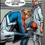 Brian Braddock (Earth-61112) and Faiza Hussain (Earth-61112) from Avengers Assemble Vol 2 15AU 001