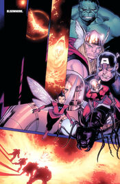 Avengers (Earth-616) and Phoenix Force (Earth-616) from Avengers vs. X-Men Vol 1 6 001
