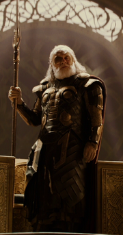 Loki Laufeyson (Earth-199999) disguised as Odin Borson (Earth-199999) from Thor The Dark World 001