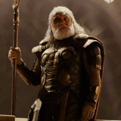 Loki Laufeyson (Earth-199999) disguised as Odin Borson (Earth-199999) from Thor The Dark World 001.png
