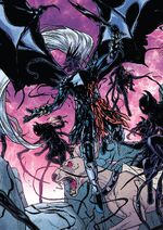 Malekith (Earth-616) and Venom (Symbiote) (Earth-616) from War of the Realms Vol 1 6 001