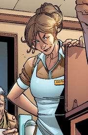 As a waitress