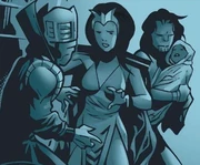 Anelle (Earth-616), Dorrek VII (Earth-616), Mary-Jo Altman (Earth-616) and Theodore Altman (Earth-616) from Young Avengers Vol 1 10 001