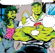 Jennifer Walters (Earth-616) and Bruce Banner (Earth-616) from Incredible Hulk Vol 1 412 001