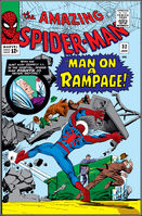 Amazing Spider-Man #32 "Man on a Rampage!" Release date: October 12, 1965 Cover date: January, 1966