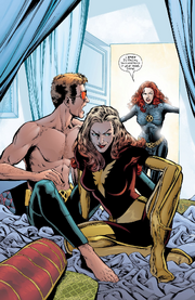 Emma Frost (Earth-616) & Scott Summers (Earth-616) from New X-Men Vol 1 139 001