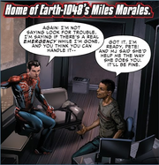 Peter Parker (Earth-1048) and Miles Morales(Earth-1048) from Spider-Geddon Vol 1 001