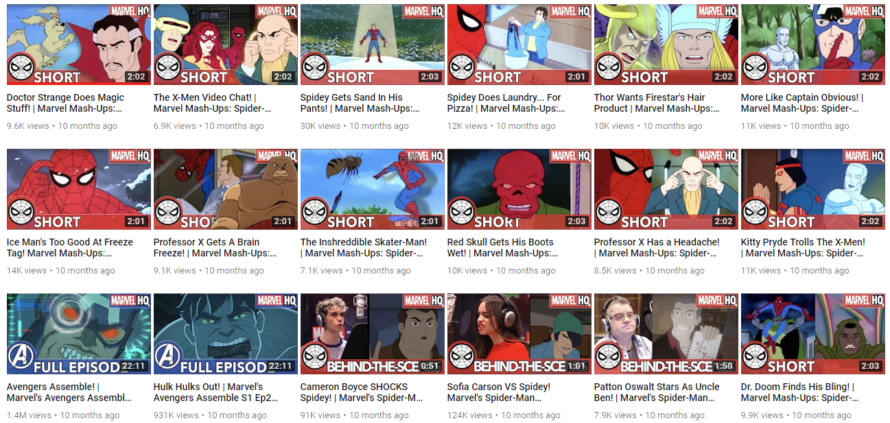 Marvel on sale hq channel