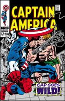 Captain America #106 "Cap Goes Wild!" Release date: July 2, 1968 Cover date: October, 1968