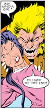 Elizabeth Braddock (Earth-616) and Victor Creed (Earth-616) from Uncanny X-Men Vol 1 213 001