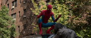 車泥棒を捕まえようとするスパイダーマン