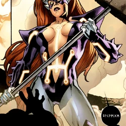 Mary MacPherran (Earth-616) and Skirn (Earth-616) from Fear Itself Vol 1 2 0001.png