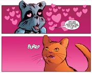 Rocket Raccoon (Earth-616) and Chewbacca Sassy Danvers (Earth-58163) from Captain Marvel Vol 8 8