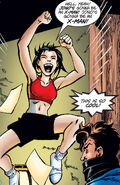 Rejoicing that Chamber got invited to the X-Men, in Generation X #75