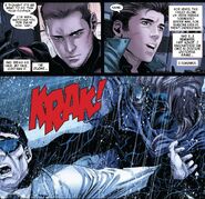 Kaine Parker (Earth-616) kills Otto Octavius (Earth-616) in Superior Spider-Man Team-Up Vol 1 2