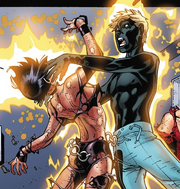 Joshua Foley (Earth-616) and Laura Kinney (Earth-616) from New X-Men Vol 2 31 0001