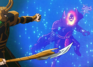 Loki Laufeyson (Earth-14042) vs. Dormammu (Earth-14042) from Marvel Disk Wars The Avengers Season 1 50 001