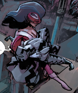 As Lady Briton, rescuing Fantomex from Captain Britain Corps From Uncanny X-Force #21