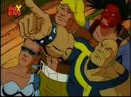 With Kangaroo and Blockbuster From X-Men: The Animated Series S4E06