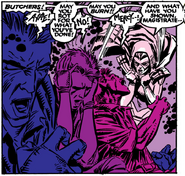 Telepathically inflicting pain to Genoshan Magistrates From Uncanny X-Men #236