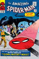 Amazing Spider-Man #22 "Preeeeeesenting...the Clown, and his Masters of Menace!" Release date: December 10, 1964 Cover date: March, 1965