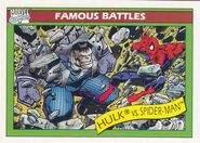 Bruce Banner vs. Peter Parker (Earth-616) from Marvel Universe Cards Series I 0001