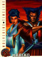 Mariko Yashida & James Howlett (Earth-616) from 1996 Fleer X-Men (Trading Cards) 0001