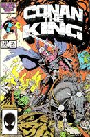 Conan the King #35 "The Ravaged Land" Release date: March 25, 1986 Cover date: July, 1986