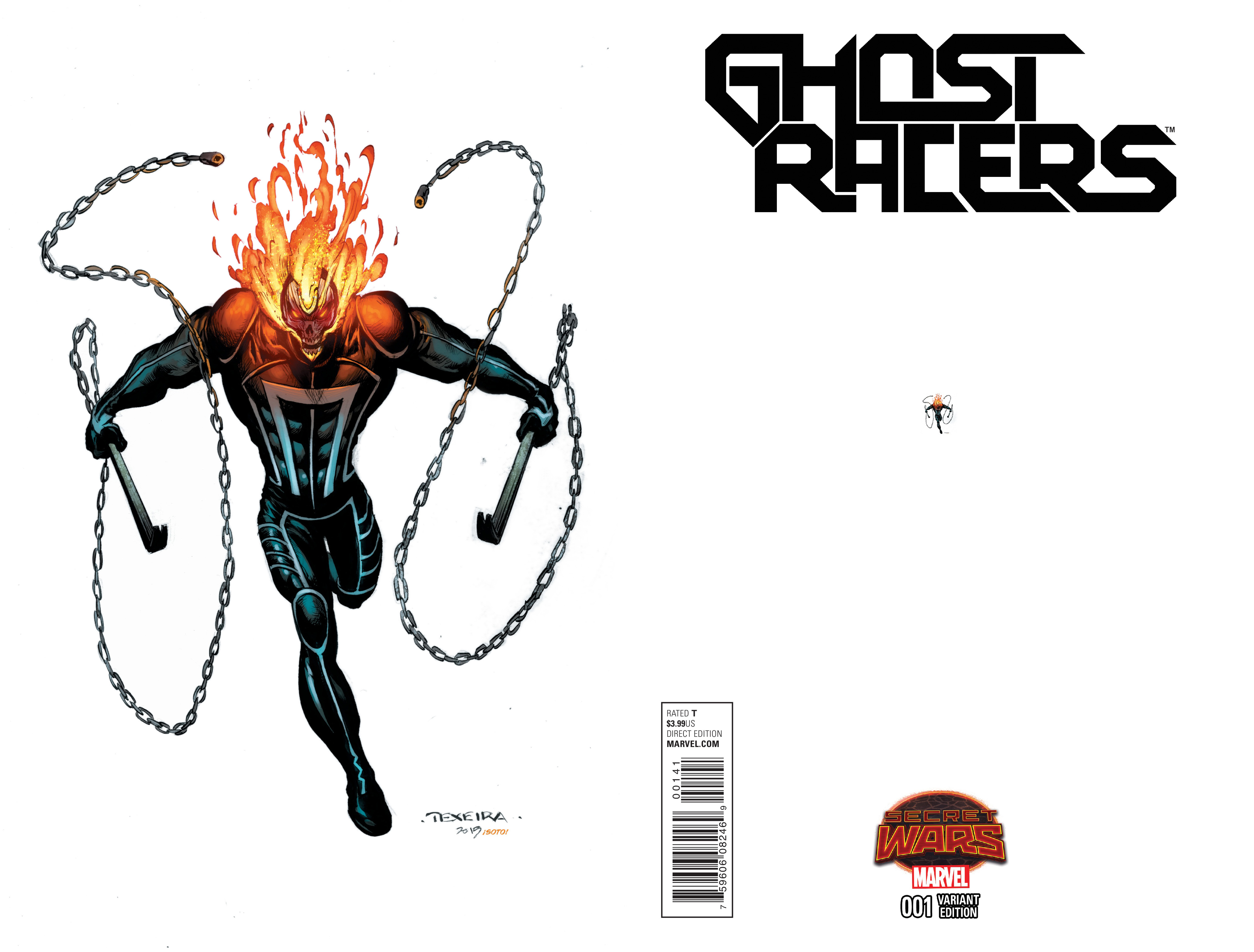 Details about   Ghost Racers #1 Marvel Secret Wars 2015 Series Ghost Rider 1:25 Variant 9.6 NM+ 