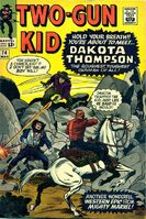 Two-Gun Kid #74 "Dakota Thompson Strikes!" Release date: December 3, 1964 Cover date: March, 1965