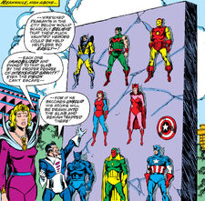 Franklin Hall (Earth-616) and Avengers (Earth-616) from Avengers Vol 1 159 001