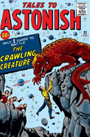 Tales to Astonish #22 "I Dared to Battle The Crawling Creature! / I Dared to Battle The Crawling Creature! Part 2" Release date: May 9, 1961 Cover date: August, 1961