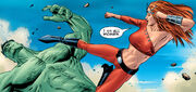 Bruce Banner (Earth-616) and Thundra (Earth-715) from Hulk Raging Thunder Vol 1 1 0001