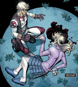 Joshua Foley (Earth-616) and Laurie Collins (Earth-616) from New X-Men Vol 2 25 0001