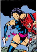 Overcomeing her brainwashing and attacking the Mandarin From Uncanny X-Men #258