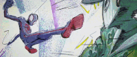 Miles fighting villains