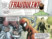 Peter Parker (Earth-616) from Amazing Spider-Man Vol 5 1 001.jpg (113 KB) Peter caught as a fraud From Amazing Spider-Man (Vol. 5) #1