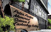 Peter Parker Memorial Science & Technology Building from Vault of Spiders Vol 1 1.jpg