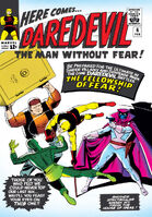 Daredevil #6 "Trapped by... the Fellowship of Fear!" Release date: December 3, 1964 Cover date: February, 1965