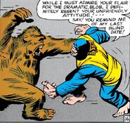 Fighting a gorilla From X-Men #3