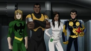 Lucas Cage (Earth-12041), Samuel Alexander (Earth-12041), Daniel Rand (Earth-12041) and Ava Ayala (Earth-12041) from Ultimate Spider-Man (animated series) Season 1 5 004.jpg (199 KB)