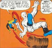 Angel attacking Iceman.