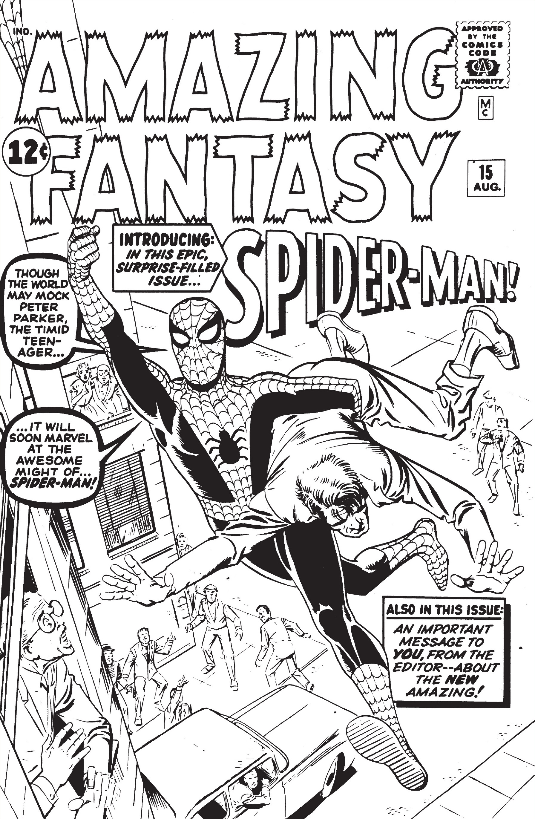 Spider Man's 1st Appearance by Ditko and Lee! Amazing Fantasy 15! 