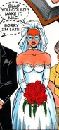 Heather in her wedding dress.