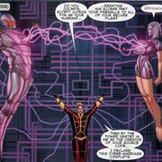 Ultron (Earth-616), Jocasta Pym (Earth-616) and Henry Pym (Earth-616) from Mighty Avengers Vol 1 36 0001