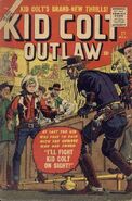 Kid Colt Outlaw #77 "I'll Fight Kid Colt On Sight" (March, 1958)