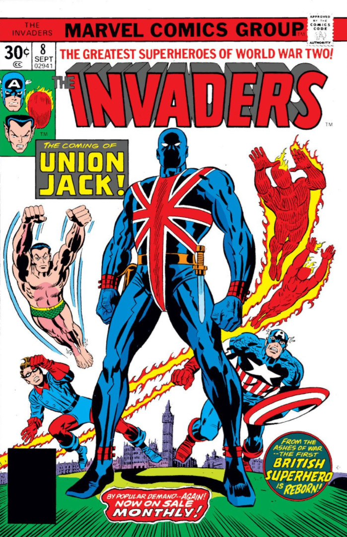 MARVEL COMICS THE INVADERS # 9 3RD APPEARANCE OF BARON BLOOD! VS UNION JACK