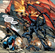 Otto Octvaius (Earth-616), Venom (Symbiote) (Earth-616), and Spiderlings (Earth-616) vs