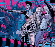 Miranda Leevald (Earth-616), Sugar Kane (Earth-616) and Ultimate Nullifier (Mayne) (Earth-616) from Vengeance Vol 1 1 001
