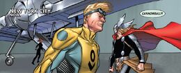 Cannonball with Thor and Black Widow.